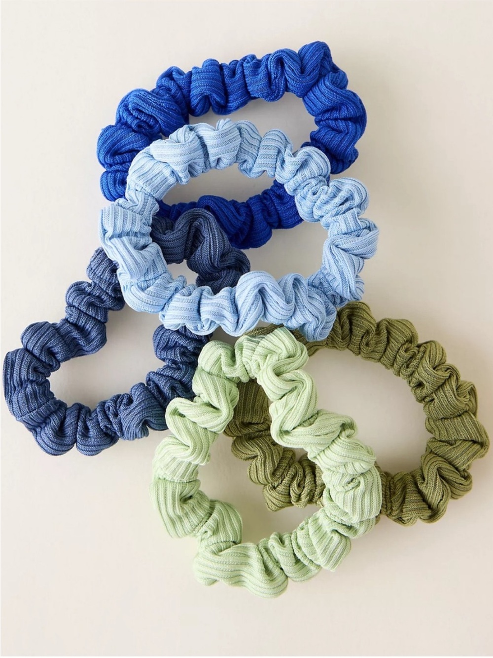 Anthropologie Daily Practice Ribbed Hair Ties Set of 5 - NWT